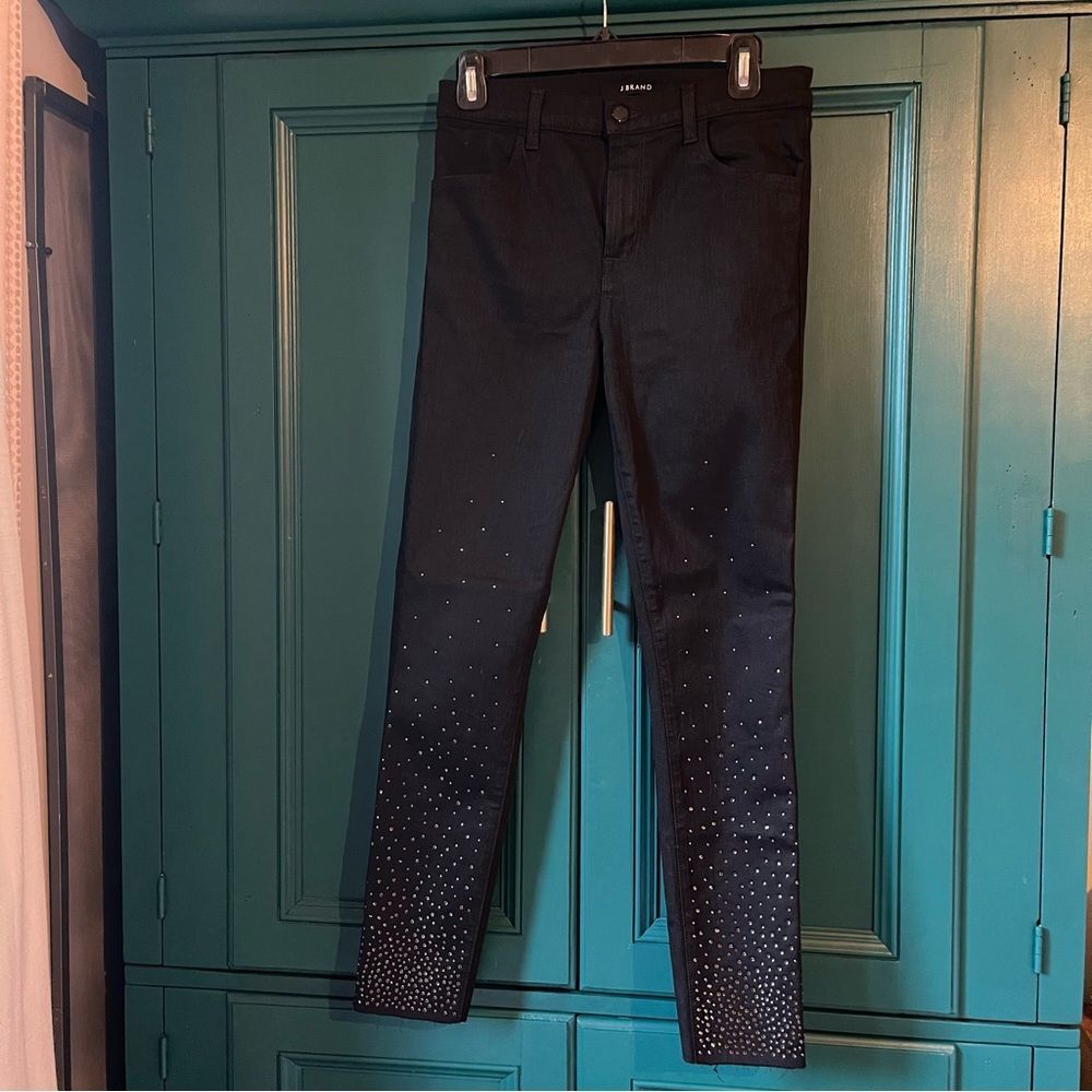 J Brand rhinestone skinny jeans like new sz 28